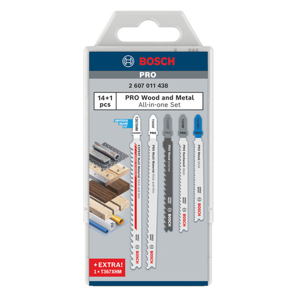 Set PRO Wood and Metal All-in-One, 15 uds.