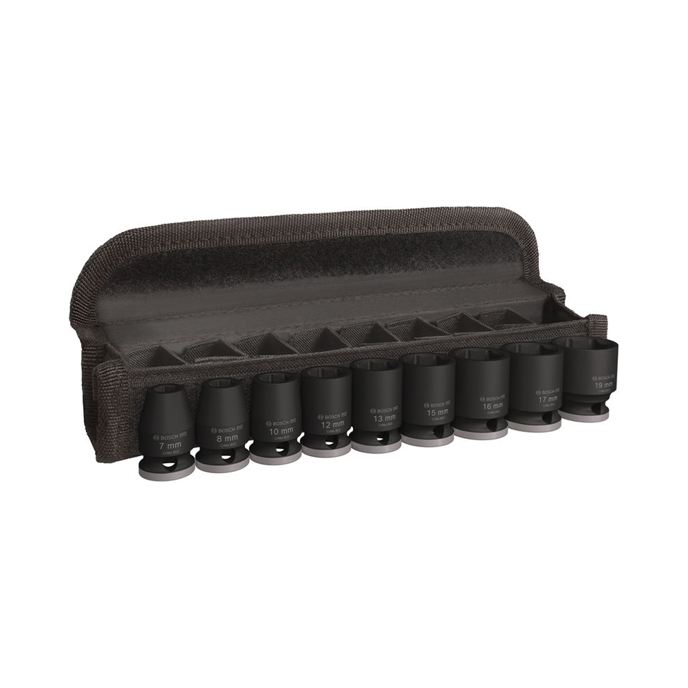 PRO Impact Socket Set, 3/8", estándar, 9 unidades