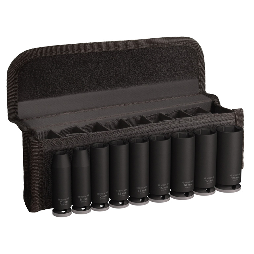 PRO Impact Socket Set, 3/8", profundo, 9 unidades