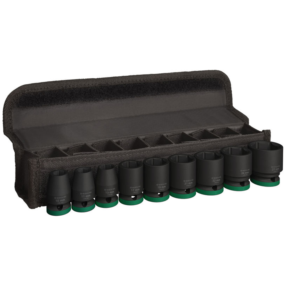 PRO Impact Socket Set, 1/2", estándar, 9 unidades