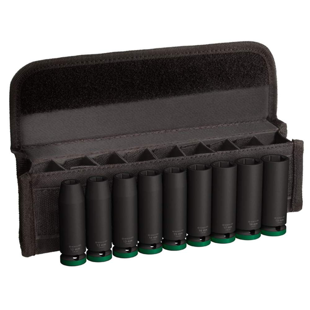 PRO Impact Socket Set, 1/2", profundo, 9 unidades