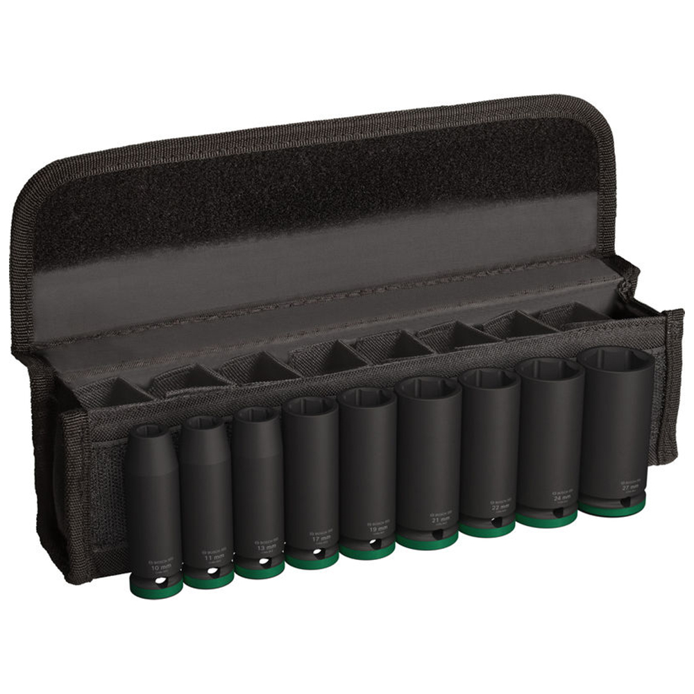PRO Impact Socket Set, 1/2", profundo, 9 unidades