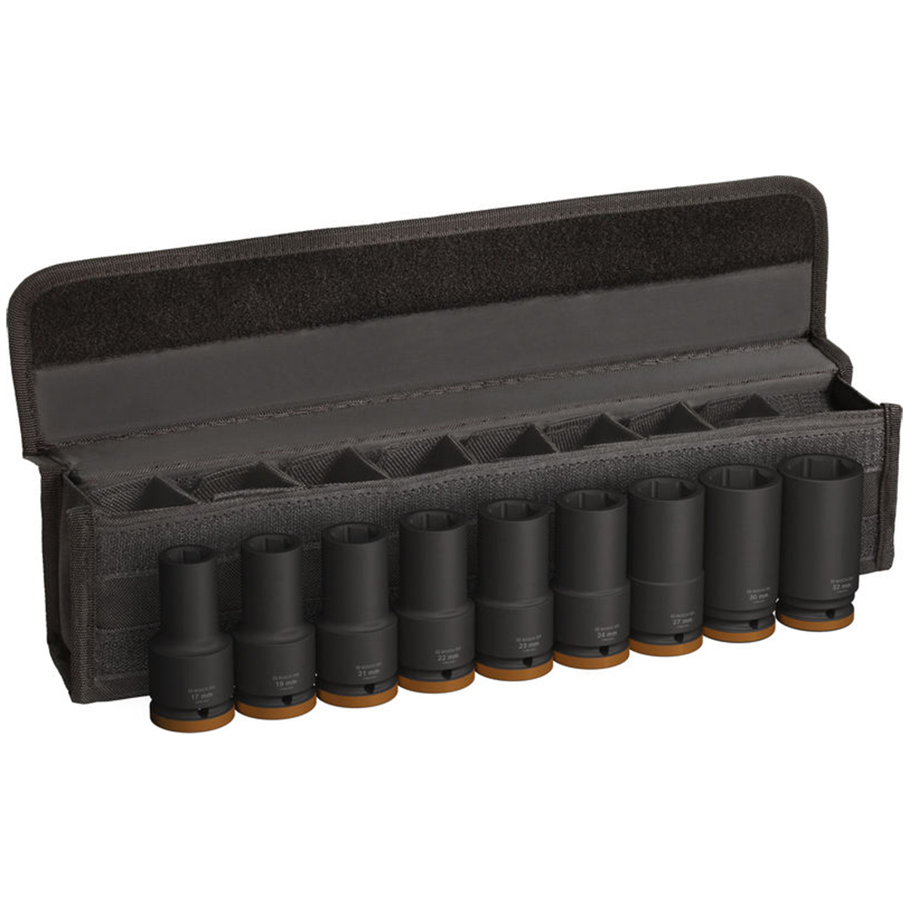 PRO Impact Socket Set, 3/4", profundo, 9 unidades